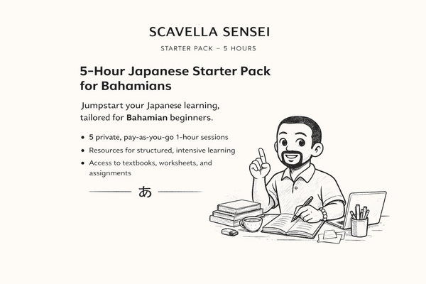 5-Hour Japanese Starter Pack for Bahamians | Beginner Lessons